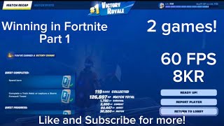 Playing Fortnite With MY Younger Cousin (NO COMMENTARY) (60 FPS) (8k resoluton)