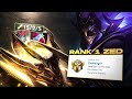 The #1 ZED has been SMURFING in KOREAN CHALLENGER (Zed99)