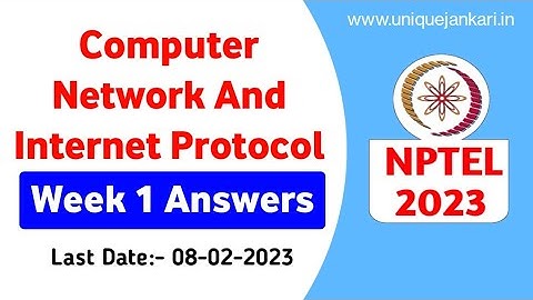 Computer Network And Internet Protocol || Week-1 Assignment Answers || NPTEL 2023