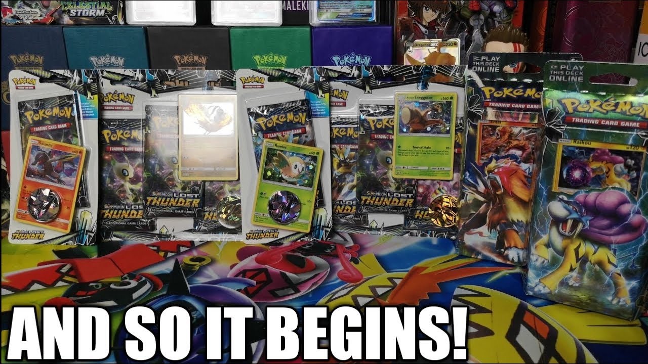 Opening 6 Lost Thunder Blister Packs And 2 Theme Decks