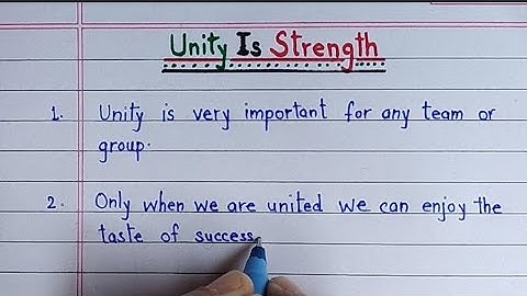 Essay On Unity Is Strength #10linesessay on Unity Is Strength #unityisstrength essay in english.