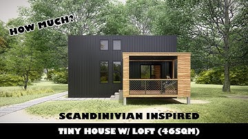 METAL CLADDING TINY HOUSE w/ LOFT | Scandinavian inspired| (46SQM)
