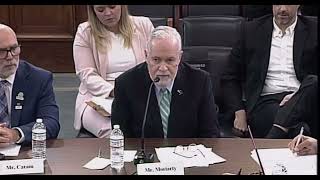 Rep Gabe Evans speaks to witnesses in the Energy and Commerce Energy Subcommittee hearing