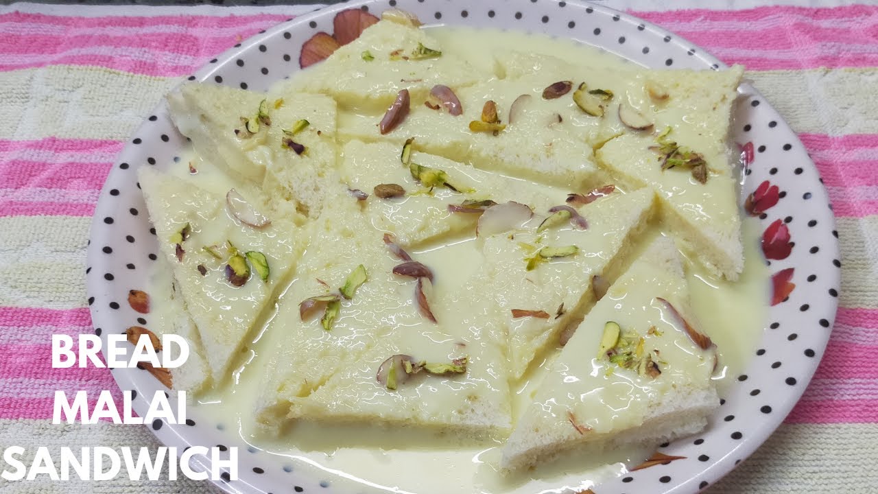 ब्रेड मलाई सैंडविच Instant Bread Malai Sandwich Recipe by Sweet