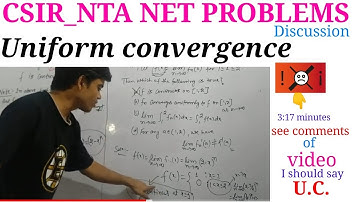 Uniform convergence |Part 03|Csir_Net Problems Discussion|IIT jam|BSC|Msc|Maths