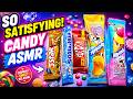Satisfying Video Asmr Unboxing GIANT Sweet Chocolate and Rainbow Lollipops with Candy Cutting Asmr.