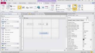 Microsoft Access: Properties for Forms
