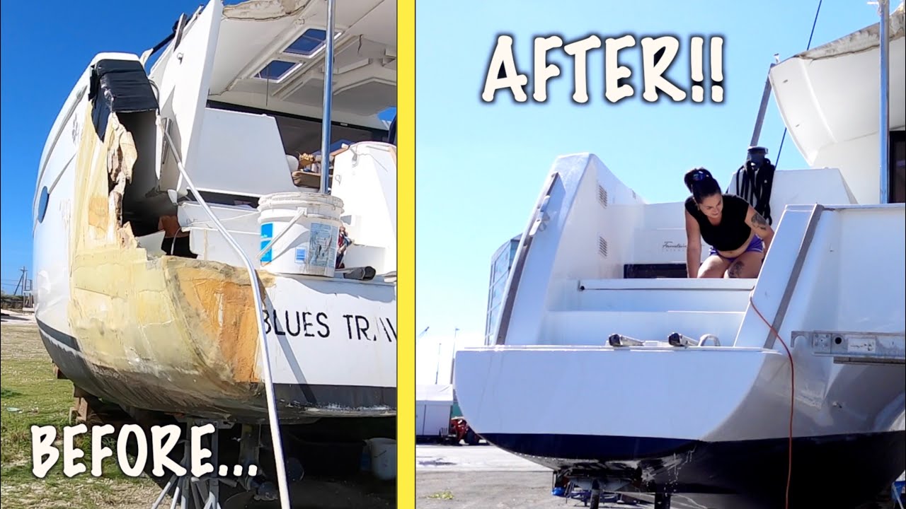 HOW WE TRANSFORMED OUR SALVAGE BOAT TRANSOM! – Episode 103