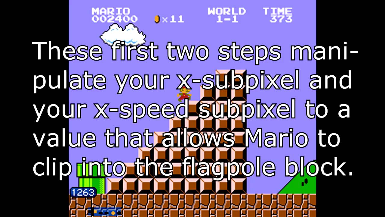 Super Mario Bros Speedrun World record by Darbian has an almost