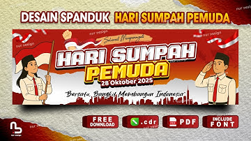 Tutorial Desain Spanduk Hari Sumpah Pemuda 2025 | Keren, Mudah, dan Siap Cetak! - #nurdesigns