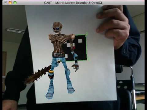 Marker-based AR using MD2 model