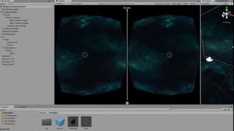 VR space shooter game in Unity