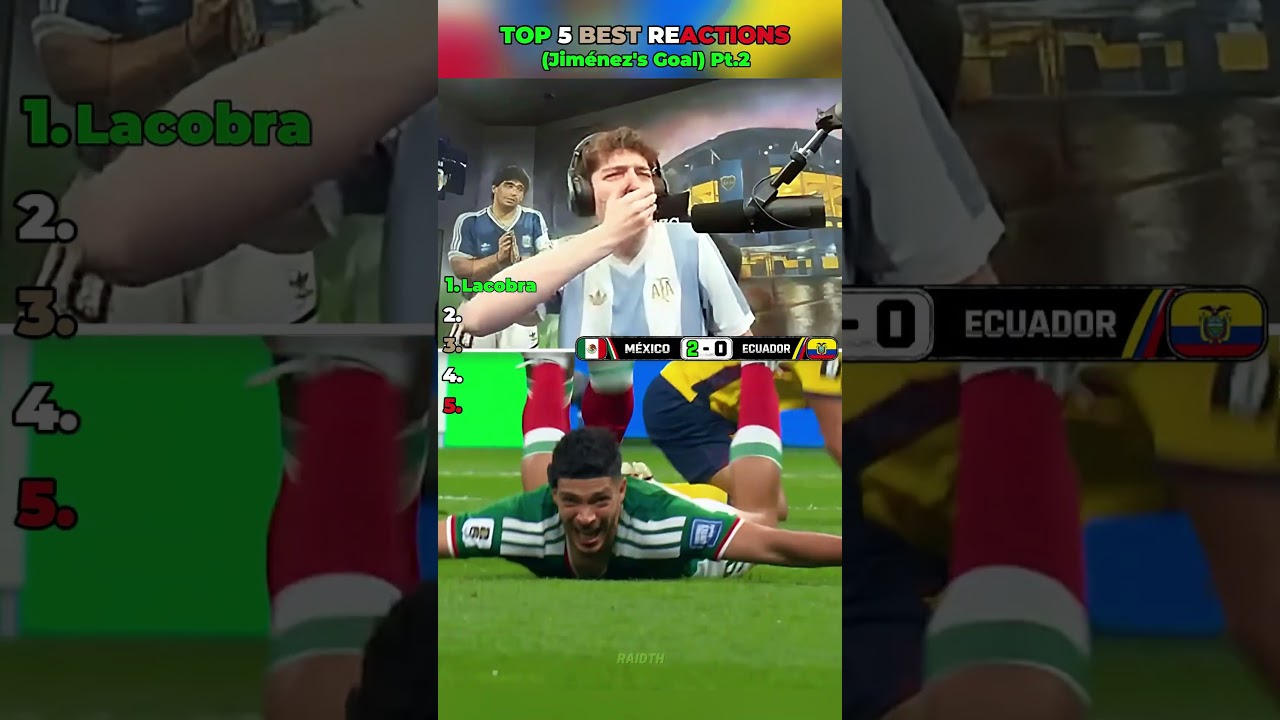 Reactions to Jiménez’s Incredible Goal 🤯|| #reactions #reacciones  #worldcup #mundial #lacobraaa