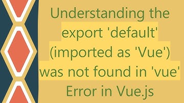 Understanding the export 