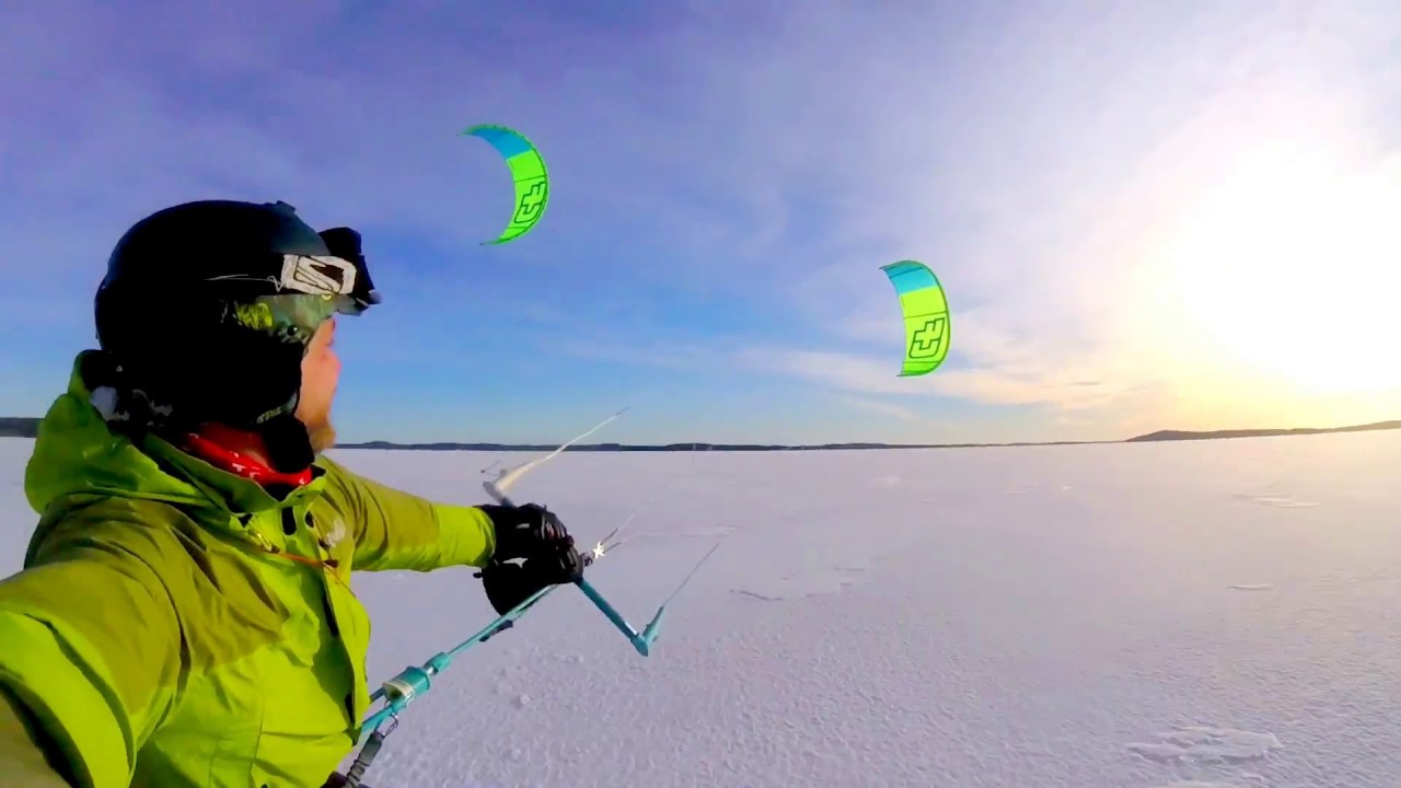 Kiteskiing Around Lake Päijänne