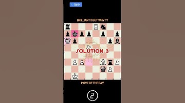 Brilliant Move !! But why? #chessislife #chesstime #chesspuzzles #learnchess #smartmoves
