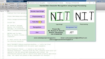 Handwritten Character Recognition using matlab Project