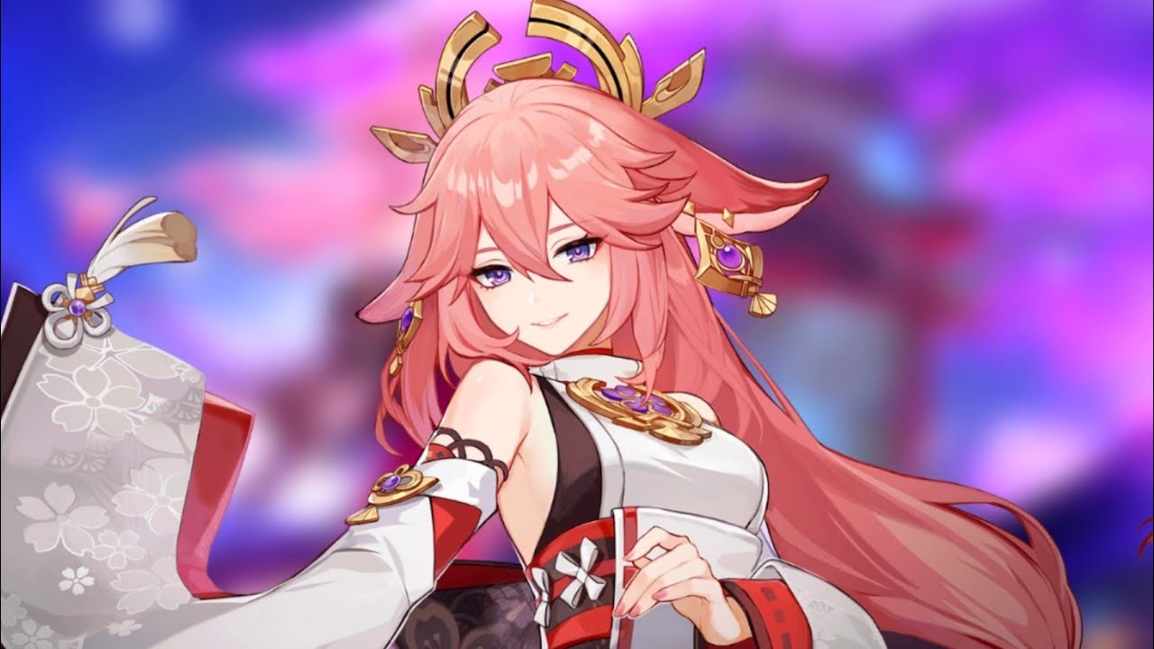 I drew Yae Miko on her Birthday | Genshinimpact