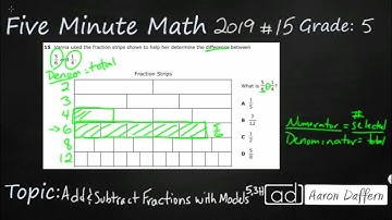 5th Grade STAAR Practice Add and Subtract Fractions with Models (5.3H - #3)