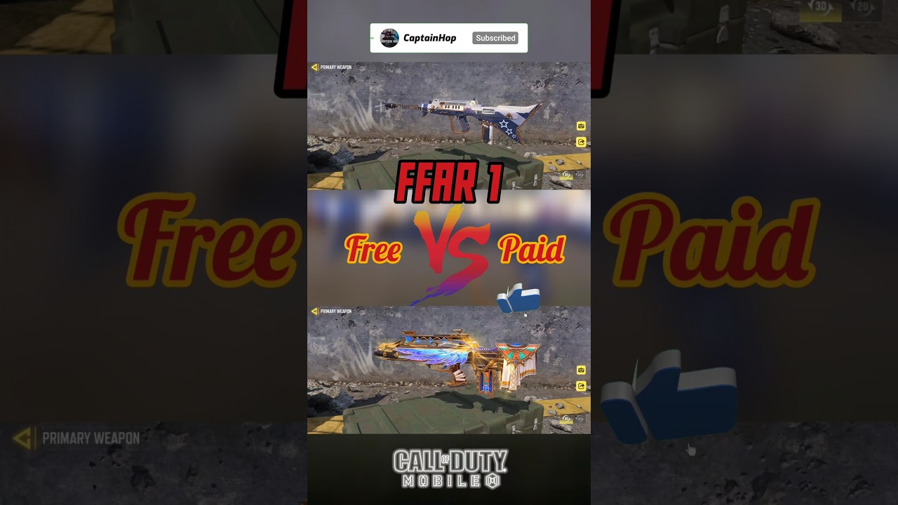 FREE vs PAID😱Legendary FFAR-1 👀 Which Looks Better? 🔥 CODM weapon Comparison 