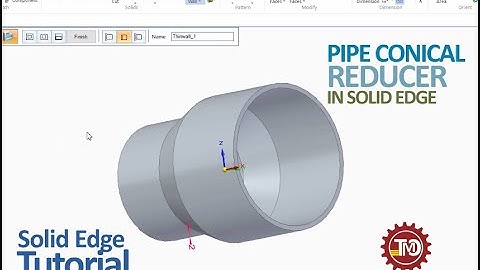 Solid Edge - Pipe Conical Reducer Tutorial | Learn how to make Pipe Conical Reducer in Solid Edge