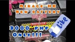 MITSUBISHI MIRAGE BATTERY REPLACEMENT | CHEAP AND DURABLE BATTERY FOR OUR MIRAGE HB