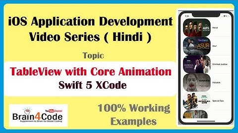 UITableView with Core Animation in Swift 5 XCode | Hindi | Animation with CATransform3D Methods