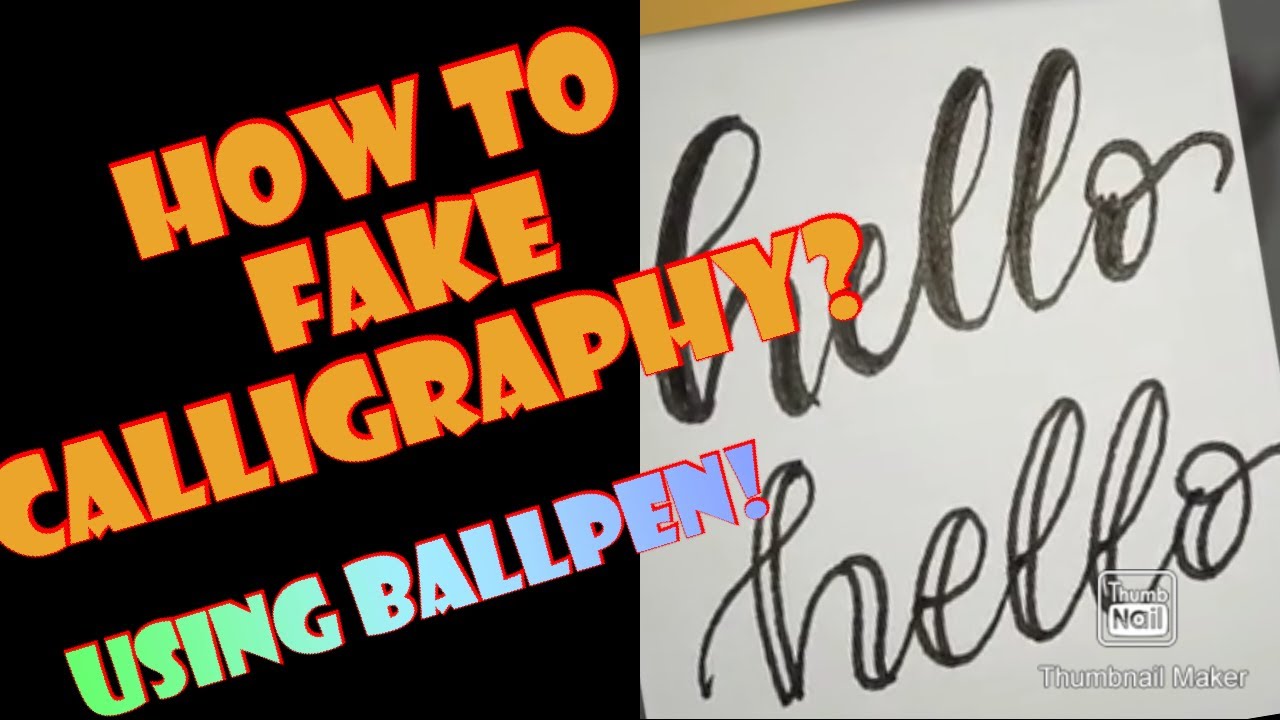 Modern Calligraphy using Ballpen - taglish | Calligraphy for Beginners ...
