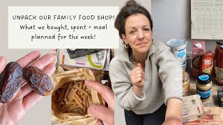 Unpack our Family Food Shop! What we bought, spent + meal planned for the week! #foodbudget