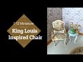 1:12 Miniature King Louise Inspired Chair (Free Printable)