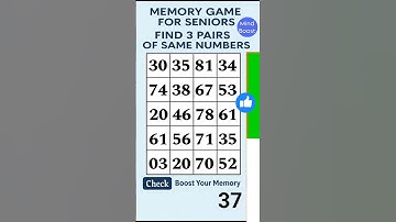 Memory Boost for Seniors: Fun Brain Game – Match the Numbers #braintraining