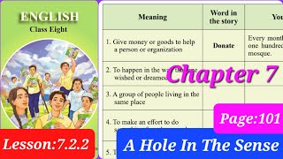 Class 8 English chapter 7 Lesson 7.2.2. A Hole in the Fence . Page 101