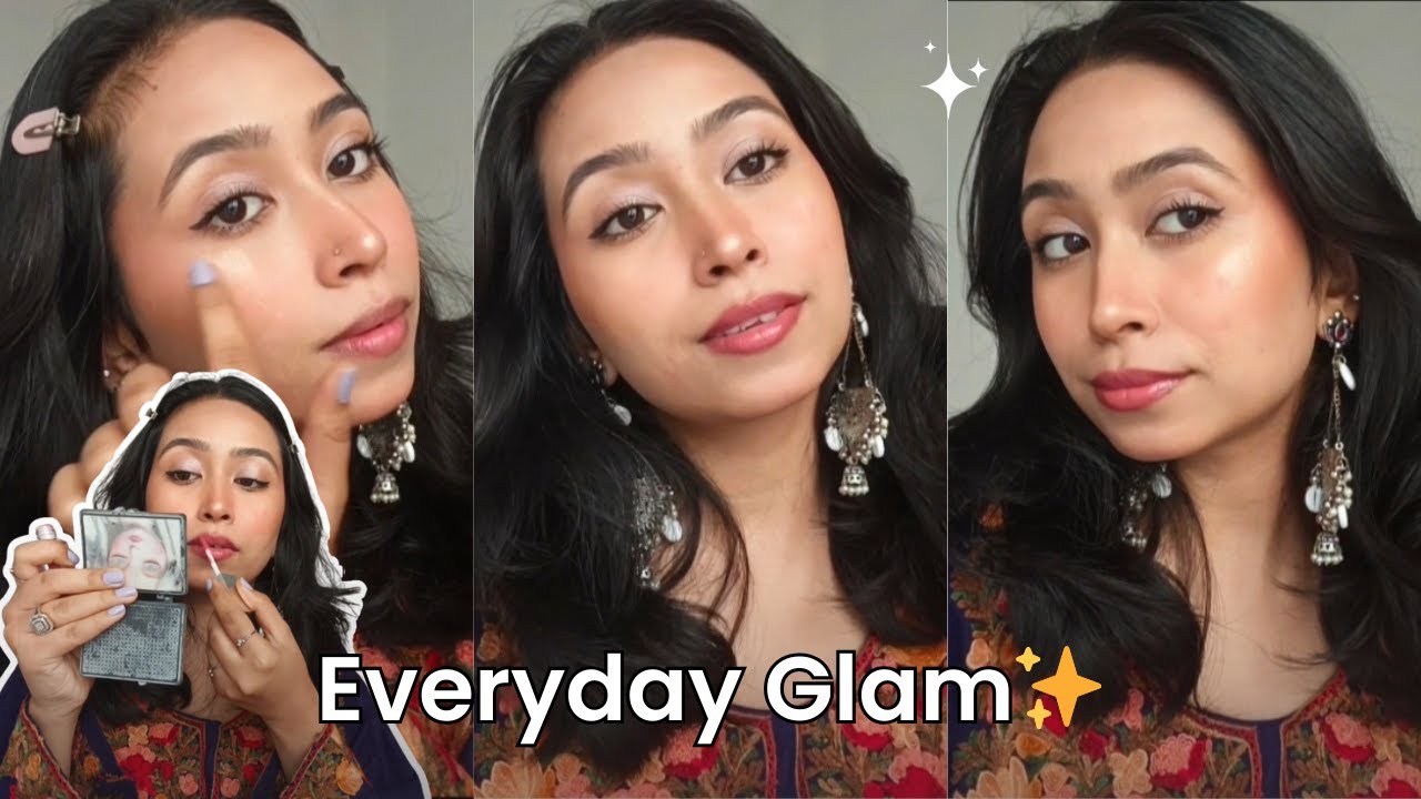 Easy Everyday Glam Makeup Tutorial ✨❤️| Vlog |Affordable Makeup💄grwm  