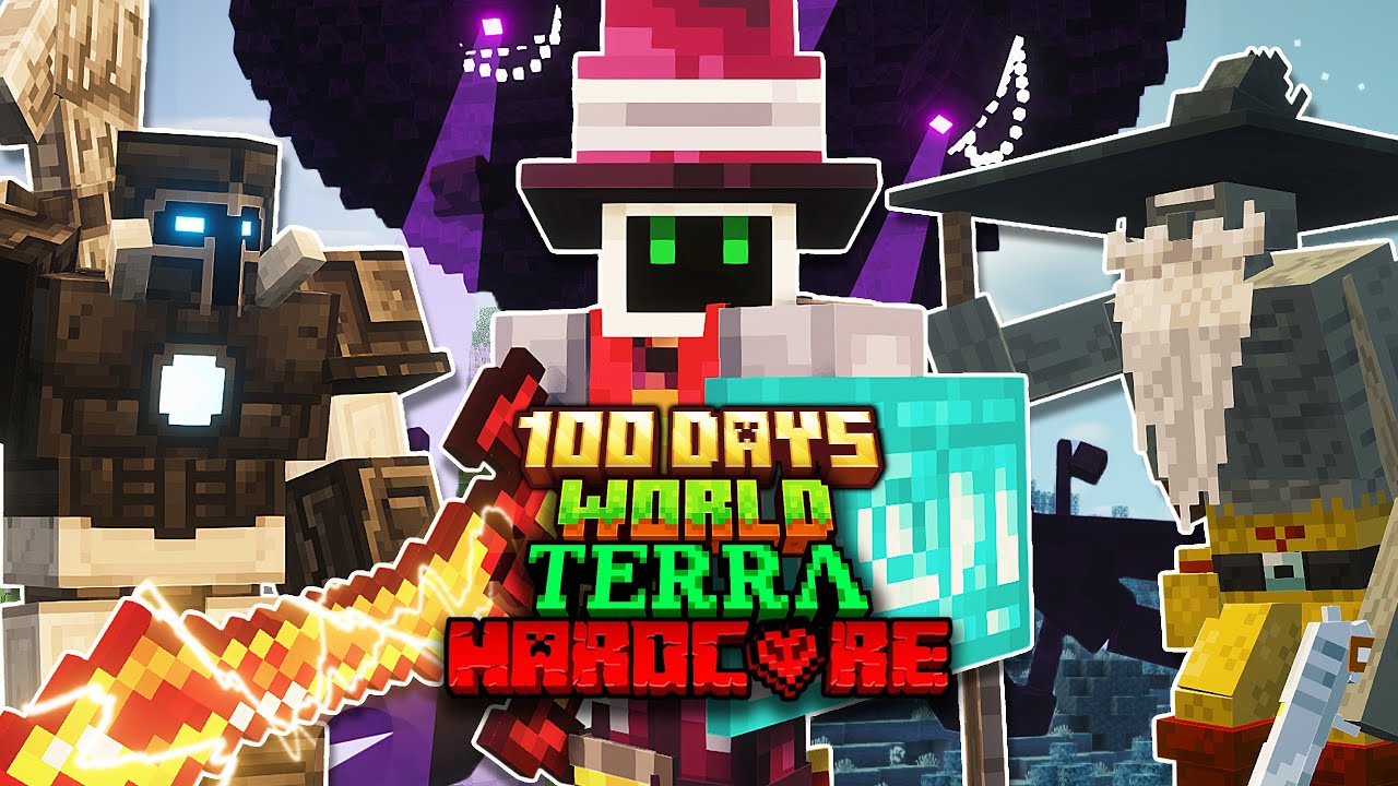 I Survived 100 Days in WORLD TERRA Hardcore Minecraft!