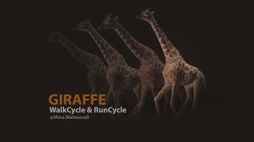 Giraffe 3d Animation | Walk Cycle and Run Cycle