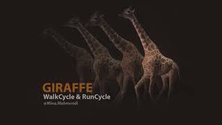 Giraffe 3d Animation | Walk Cycle and Run Cycle