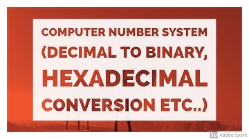 Computer Number System Conversion(Binary, Decimal, Hexadecimal, Octal) by Be Prepare for UGC-NET