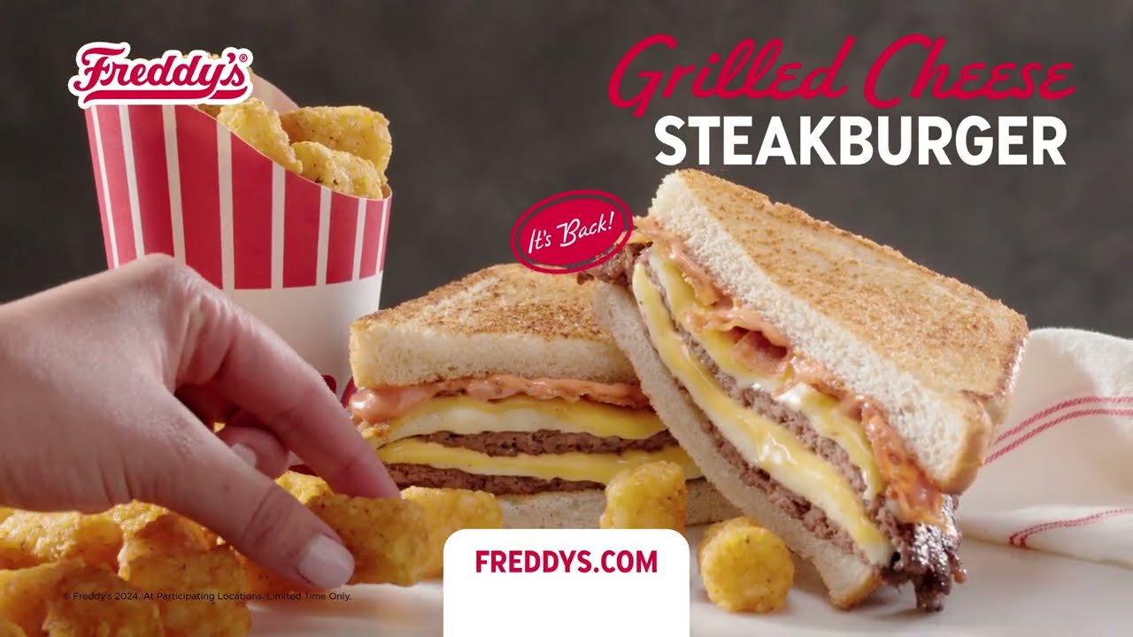 Freddy's Grilled Cheese Steakburger & Tots | Freddy's