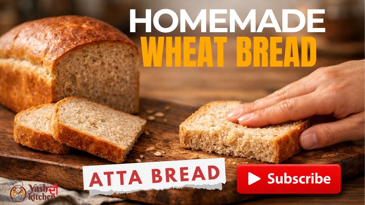 Homemade Wheat Bread | Atta Bread at Home | Healthy Wheat Bread | Atta Bread