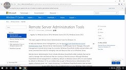 Install and uses Remote Server Administrator Tools for Windows10 - Durasi: 8.05. 