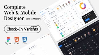 CheckIn Varients Figma | Take Your Design Skills to the Next Level: Figma Course for UI/UX Beginners