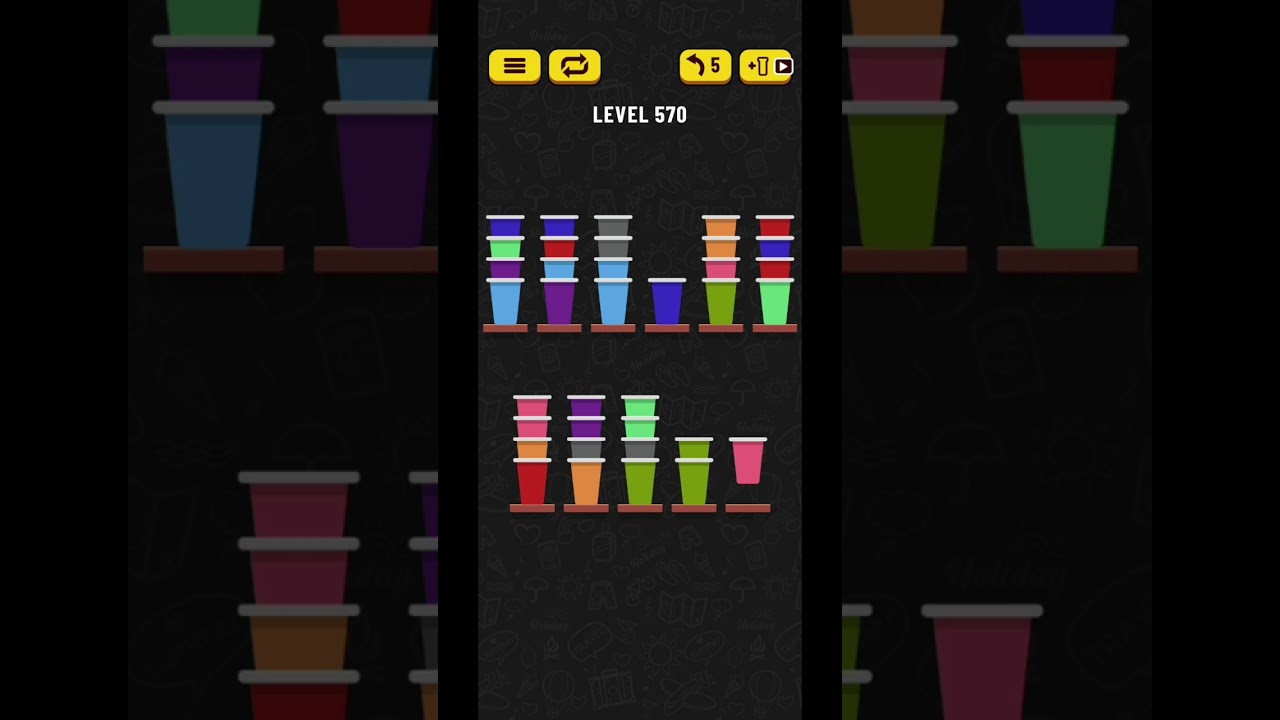 Cup sort puzzle level 570