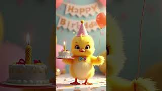 Happy Birthday from a Cute Chick🎂🐤🎉| Happy Birthday to You 🐤🎉🎉🎉 | AI Animal Wishes
