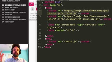 CP1: Interactivity in P5JS – Using an External Editor