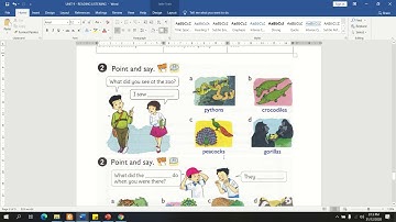 ENGLISH 5 - UNIT 9 - WHAT DID YOU SEE AT THE ZOO?