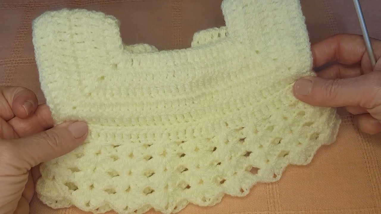 πλέξιμο με βελονάκι μπεμπέ φόρεμα - knitting crochet baby dress - YouTube