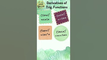 Derivatives of trigonometric functions
