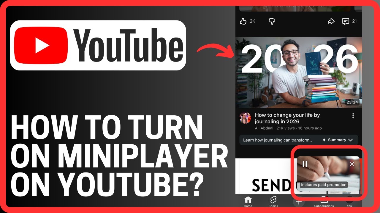 Как включить мини-плеер на YouTube?