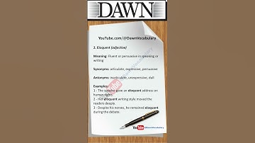 Eloquent | Meaning, Synonyms, Antonyms & Example Sentences | Advanced English Vocabulary