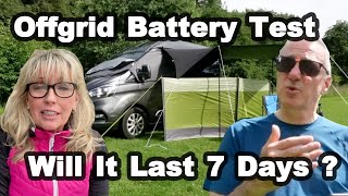 7 Day Off Grid TEST For Our Lithium Battery  Vanlife UK